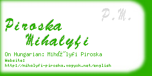 piroska mihalyfi business card